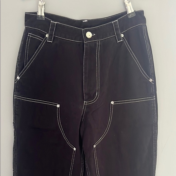 Steve Madden Black and White Straight Leg Jeans Timeless Design - Picture 7 of 9